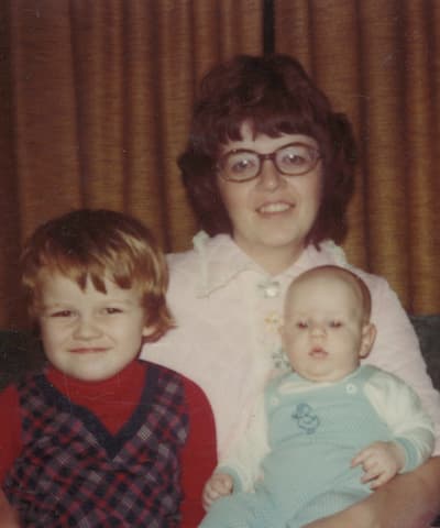 Merrilyn with Kerry and Kent (1975)