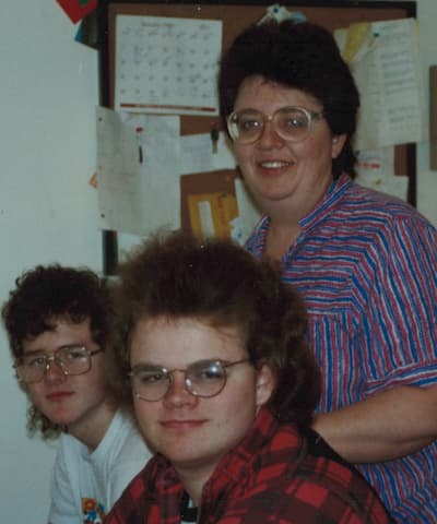 Merrilyn with sons Kerry and Kent